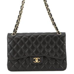CHANEL Matelasse ChainShoulder Lambskin Black A58600